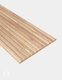 Oak Ridge flexible tambour wood panels for luxury wall applications.