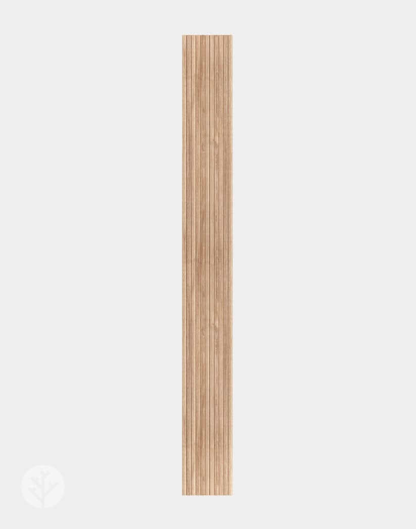 Oak Ridge Flexible Tambour Wood Panel for luxury wall design, shown on a white background, illustrating versatile use for interiors.