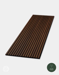 Smoked Oak Acoustic Slat Wood Wall Panel with rich tones, enhancing interior elegance and acoustic quality. Ideal for wall paneling.