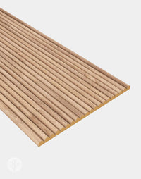 Luxury Oak Mini-Ridge Flexible Tambour Wood Panels for elegant interior design, showcasing natural oak texture, ideal for walls and furniture.