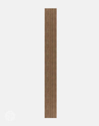 Walnut Ridge flexible tambour wood panel for luxury wall designs, suitable for straight and curved surfaces in homes or businesses.