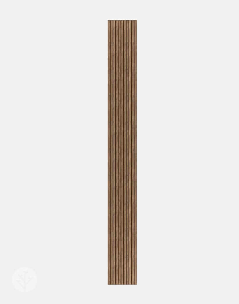 Walnut Ridge flexible tambour wood panel for luxury wall designs, suitable for straight and curved surfaces in homes or businesses.